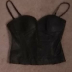 Harley Davidson corset top. Leather, size 8